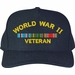 World War II European Veteran with Ribbons Custom Embroidered Cap