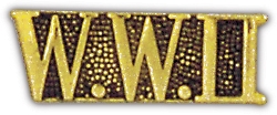 World War II Script Lapel Hat Pin