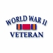 WORLD WAR II VETERAN VINYL TRANSFER  DECAL