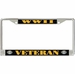 World War Two Veteran License Plate Frame