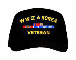 WW-II * Korea Veteran with Ribbons Ball Cap