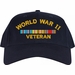 WW II Veteran Pacific with Ribbons Embroidered Cap