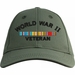 WW II Veteran Pacific with Ribbons Embroidered Cap