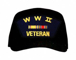 WW-II Veteran with Combat Ribbons Ball Cap