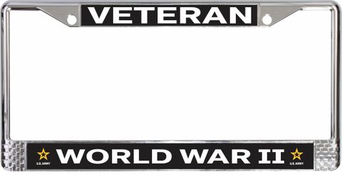 WWII Veteran License Plate Frame