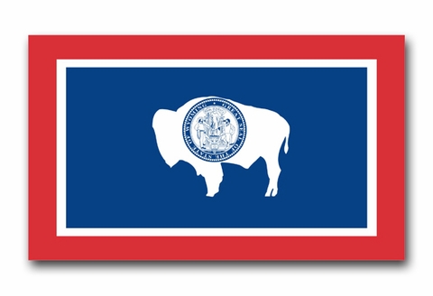 Wyoming State Flag Vinyl Transfer Decal