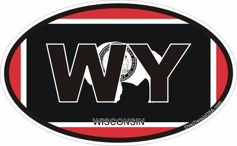Wyoming State Oval Decal