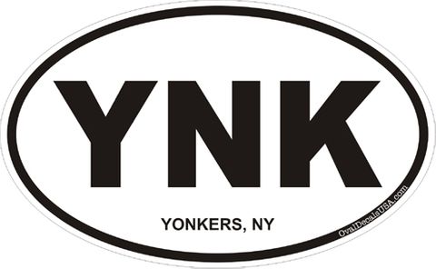 Yonkers New York Oval Decal