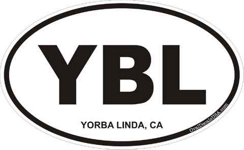 Yorba Linda California Oval Decal