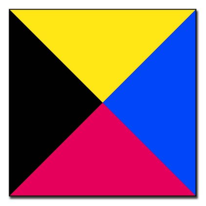 Zulu Signal Flag Sticker Decal