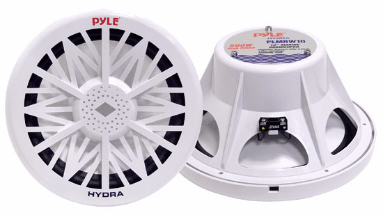 10 High Power Marine Waterproof SubWoofer 500w Pyle PLMRW10