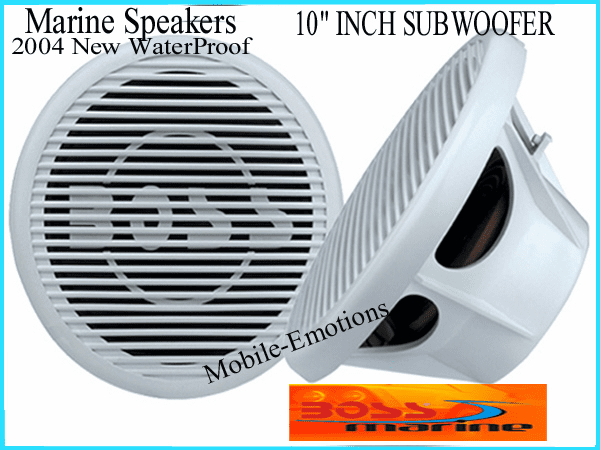 10" INCH BOSS MARINE Waterproof 600w SUBWOOFER  MR100