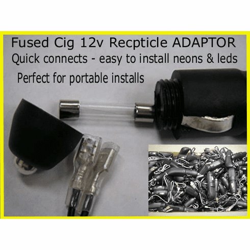 100 Pc - Cig Plug Adaptor - 12v Quick Recepticle Adaptor 