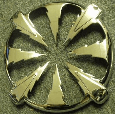 12 Inch Chrome Speaker Grill Lighting Bolt