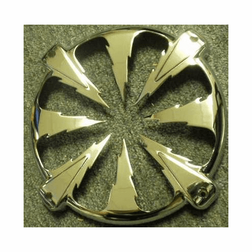 12 Inch Chrome Speaker Grill Lighting Bolt