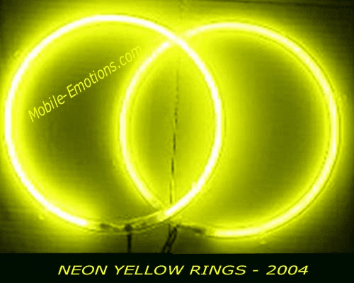 12" Neon Speaker Rings Yellow 2004