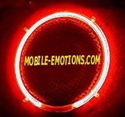 12"  Round RED Neon Speaker Rings