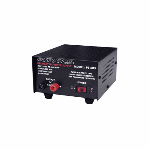 12 volt Regulated power supply AC to DC - Pryamid PS-8KX