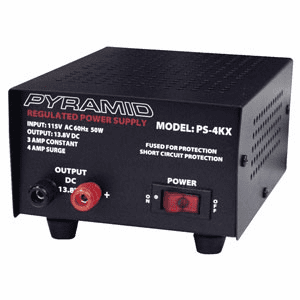 12 volt Regulated Power Supply, AC to DC - Pyramid PS-4KX