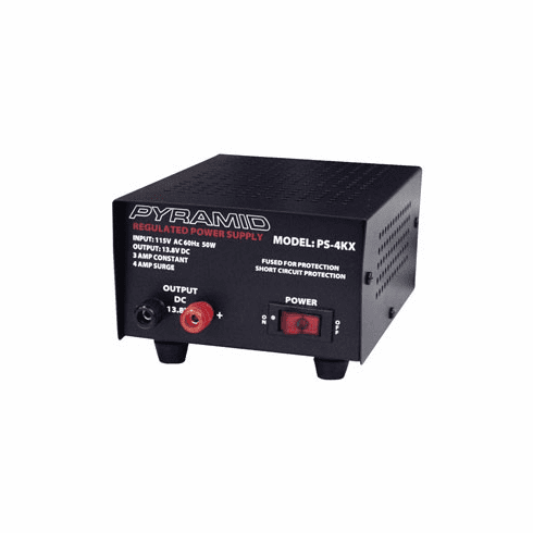12 volt Regulated Power Supply, AC to DC - Pyramid PS-4KX