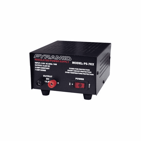 12 Volt Regulated Power Supply, AC to DC - Pyramid PS7KX
