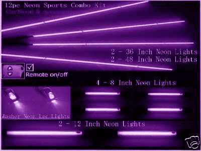 12pc Neons Underbody Neon Truck/Car Kits