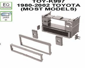 1980-2002 TOYOTA  Dash Install Kit TOY-K997 