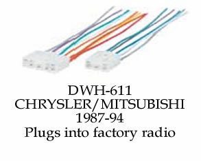 1987-94 CHRYSLER/MITSUBISHI Wire Harness DWH-611