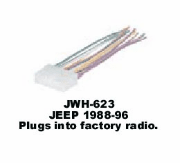 1988-96 JEEP Plugs into factory radio JWH-623