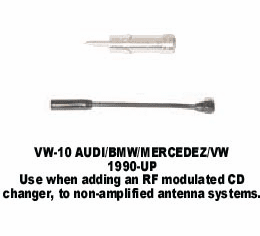 1990-UP AUDI/BMW/MERCEDEZ/VW ANTENNA ADAPTOR VW-10