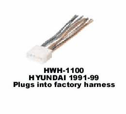 1991-99 HYUNDAI Plugs into factory harness HWH-1100