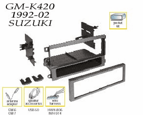 1992-02 SUZUKI Install Dash Kit GM-K420