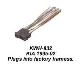 1995-02 KIA Plugs into factory harness KWH-832