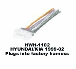 1999-02 HYUNDAI/KIA Plugs into factory harness  HWH-1102