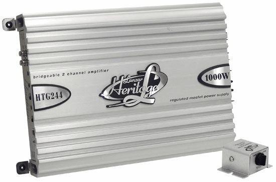 2 ch 1000 Watt Heritage Lanzar Mosfet Amp HTG244 - 04'