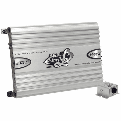 2 ch 1000 Watt Heritage Lanzar Mosfet Amp HTG244 - 04'