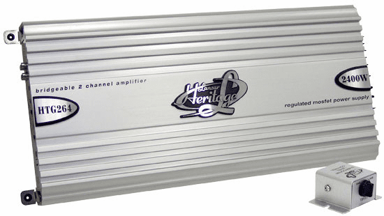 2 ch 2400 Watt Heritage Lanzar Mosfet Amp HTG264 - 04'
