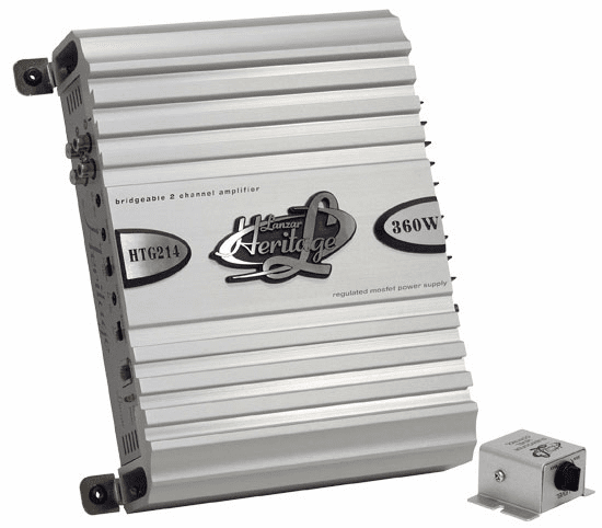 2 ch 360 Watt Heritage Lanzar Mosfet Amp  HTG214 - 04'