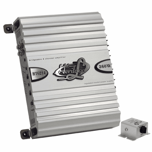 2 ch 360 Watt Heritage Lanzar Mosfet Amp  HTG214 - 04'