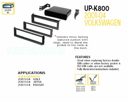 2001-04 VOLKSWAGON Dash GOLF JETTA PASSAT