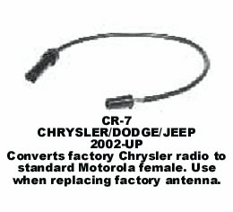 2002-UP CHRYSLER/DODGE/JEEP ANTENNA ADAPTOR  CR-7