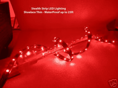 24 Inch Red Flex LEDS - Led Stealth Light Strips -