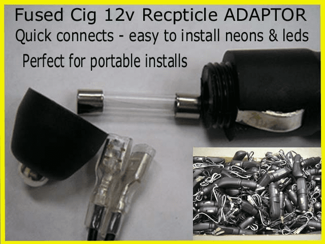 25 Pc - Cig Plug Adaptors - 12v Quick Recepticle Adaptor 