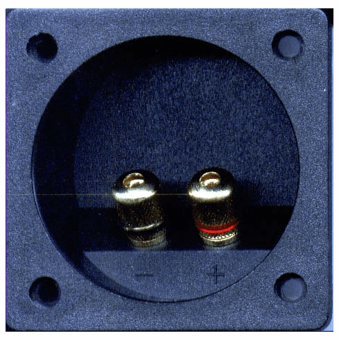 3 1/4" Square Speaker Terminal Gold Connectors