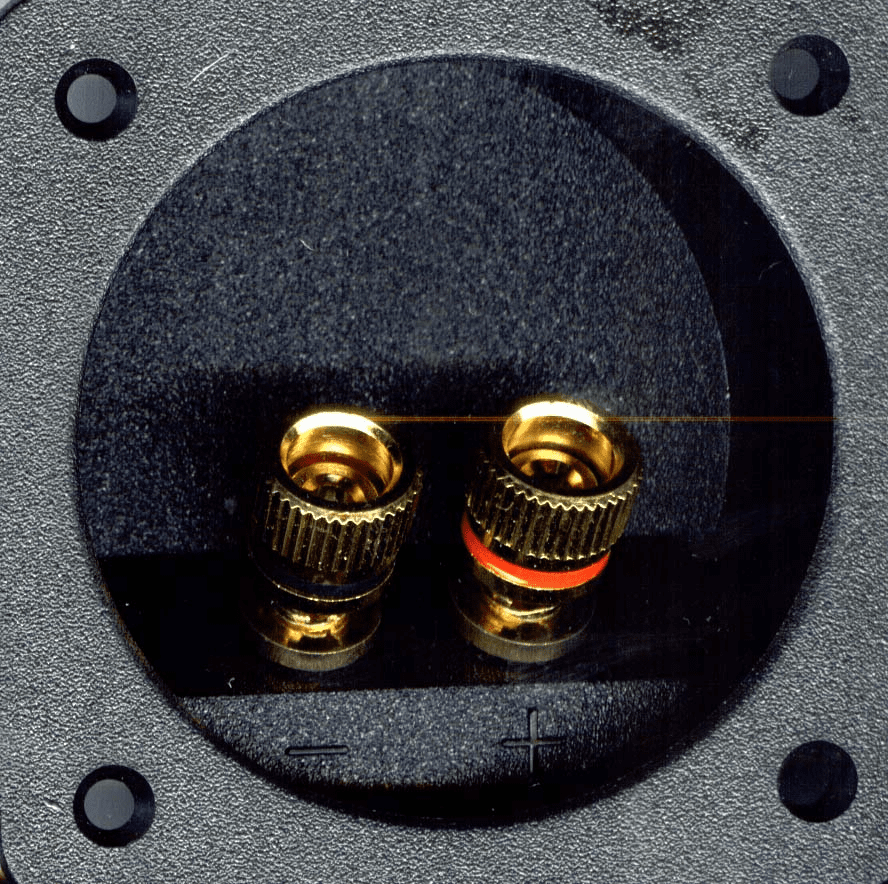 3-1/4" Square Speaker Terminal Gold post with flat top