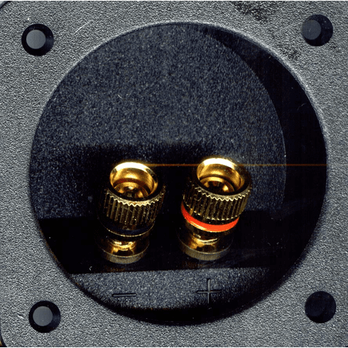 3-1/4" Square Speaker Terminal Gold post with flat top