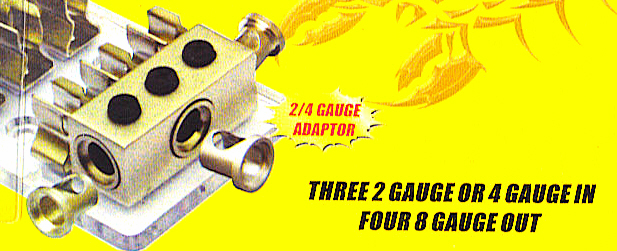 [3] 2GA Inputs w/ [4] 8GA Outputs  Fuse Block 
