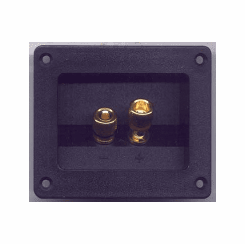  3-3/4"L x 3-1/8"D Rectangler Speaker Terminals Gold 