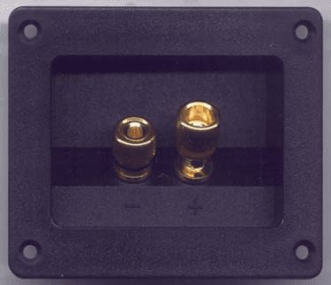  3-3/4"L x 3-1/8"D Rectangler Speaker Terminals Gold 