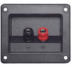 3-3/4"L x 3-1/8"D Rectangular Speaker Terminal - Easy Twist